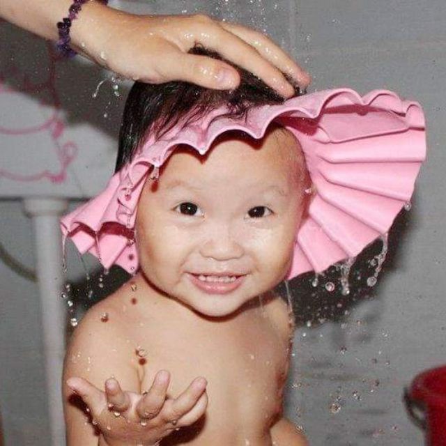 [Mã 267FMCGSALE giảm 8% đơn 500K] Mũ gội cho bé FREESHIP Mũ tắm cho bé không bị cay mắt