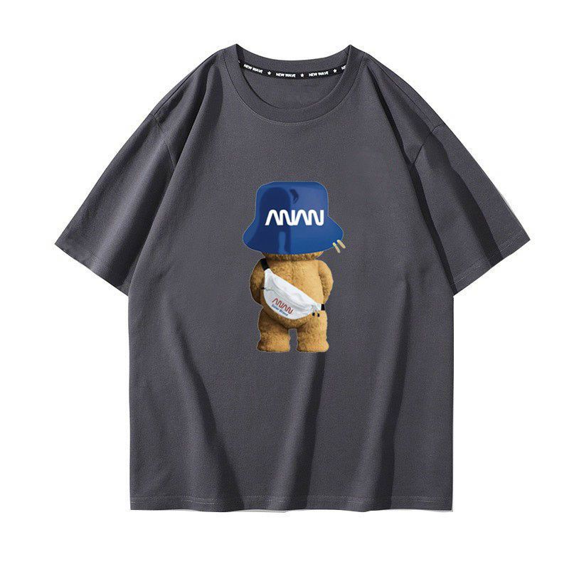 ÁO THUN TAY LỠ UNISEX-FREE SIZE DƯỚI 70KG-IN GẤU CỰC NGẦU