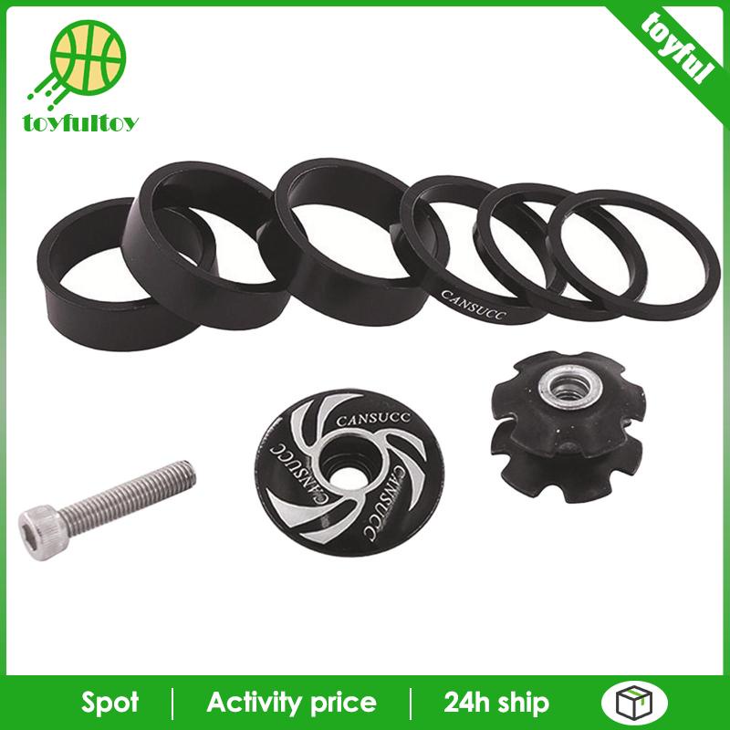 Bộ Vòng Đệm Tai Nghe 1 1 / 8 Inch Kèm Nắp Đậy Dành Cho Xe Đạp