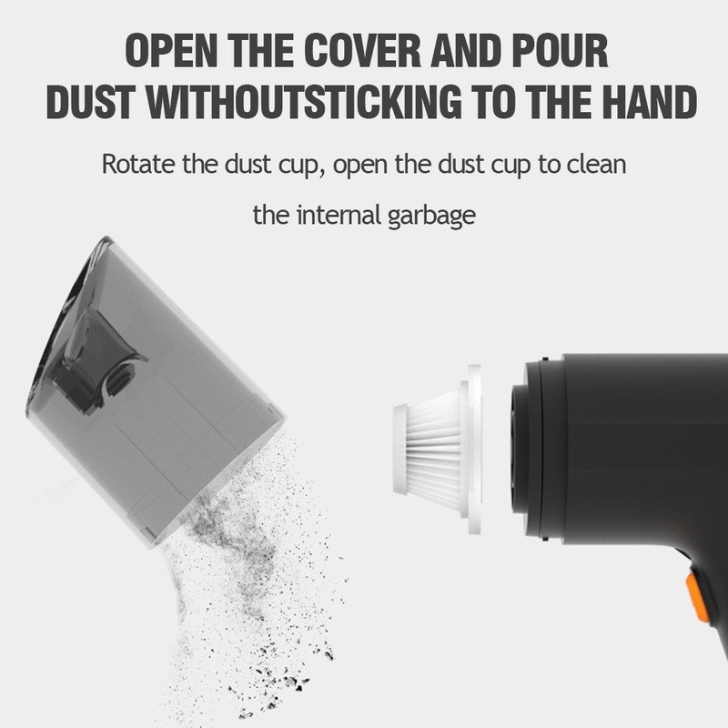 Máy Hút Bụi Cầm Tay Không Dây 3000PA Có Giác Hút Cực Mạnh Cho Xe Hơi Và Nhà Cửa