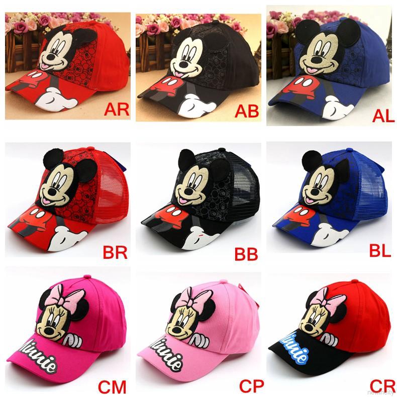 Mũ lưỡi trai thêu hình chuột Minnie dễ thương ngộ nghĩnh đáng yêu cho bé