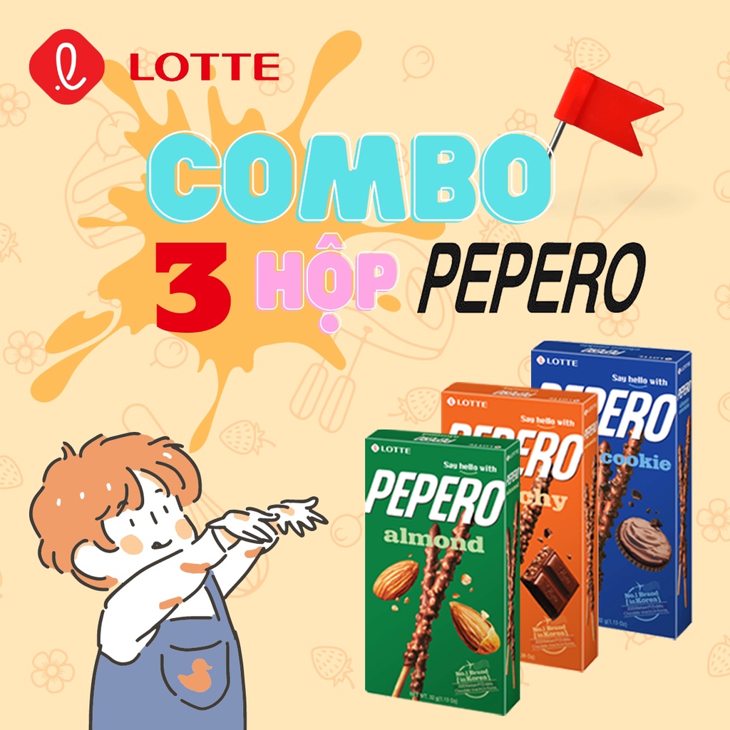 Combo 3 Bánh Lotte Pepero