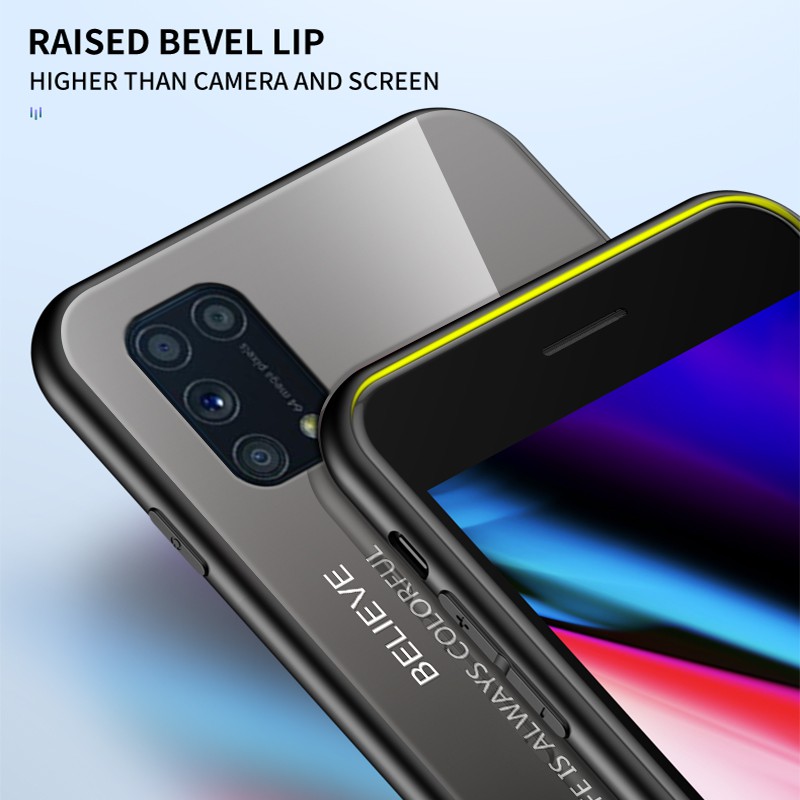 Ốp điện thoại mặt kính cứng cho Samsung Galaxy M31