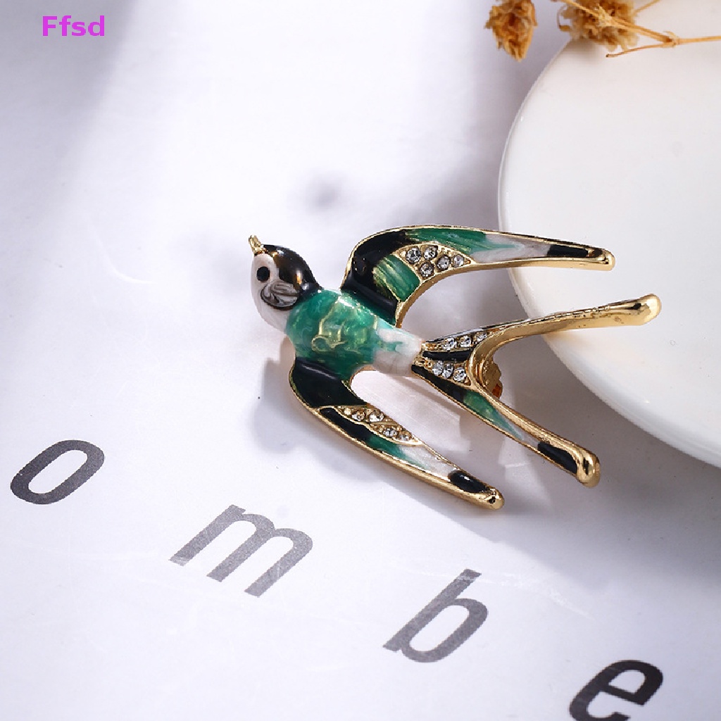 {Ffsd} Ghim Cài Áo Tráng Men Hình Chim Nhạn Nuốt Cổ Áo Sơ Mi / Bạn Bè * Hàng Bán Chạy Cho Nữ