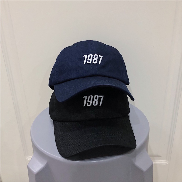 Mũ lưỡi trai thêu chữ 1987 thời trang