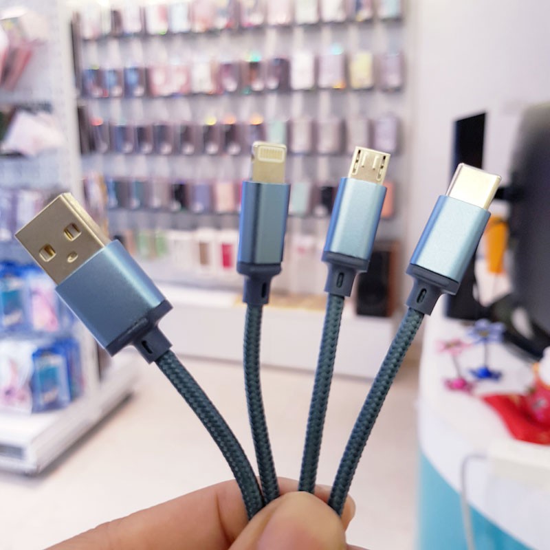 Cáp Sạc 3 Đầu Remax 3 in 1 RC-131TH (Lightning - Micro USB - Type C)