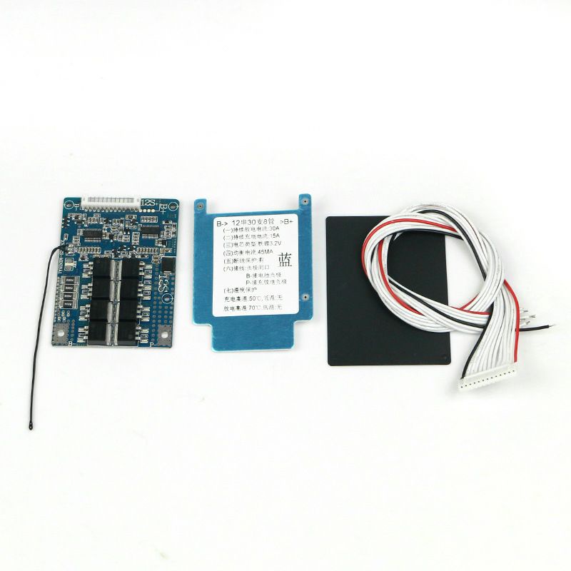 Achun.vn - MẠCH BẢO VỆ PIN SẮT 12S - 36V  XẢ 30A - CÂN BẰNG 35MA CHO PIN HỆ SẮT 3.2V