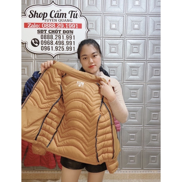 Áo phao nữ siêu nhẹ D'layla hàng Vnxk có mũ giữ âm chất phao siêu mềm | BigBuy360 - bigbuy360.vn