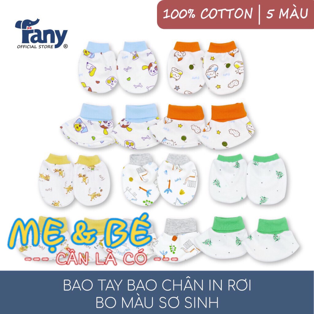 Bộ Bao Tay Bao Chân Bo Thun Cao Cấp Fany