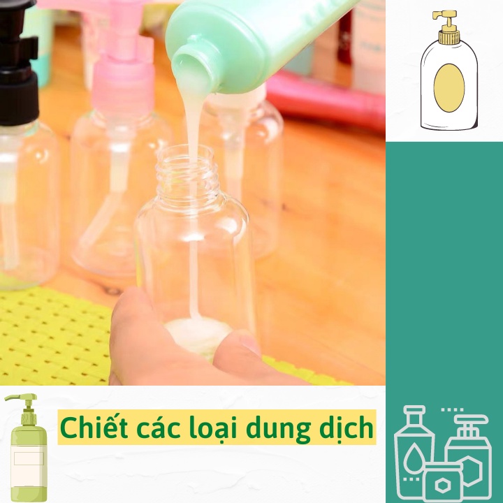 Combo 3 Lọ Chiết Mỹ Phẩm Dung Dịch Dạng Xịt, Dạng Vòi ( Dung Tích 100ML) - br00697