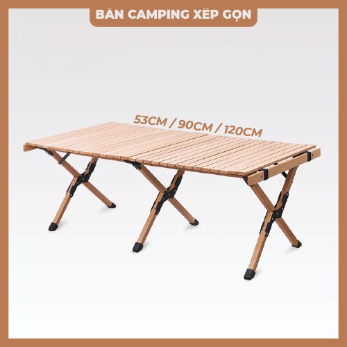 BÀN GỖ CẮM TRẠI DÃ NGOẠI XẾP GỌN