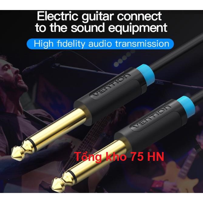 Cáp chuyển đổi âm thanh 6.5mm Mono 2 đầu đực Vention