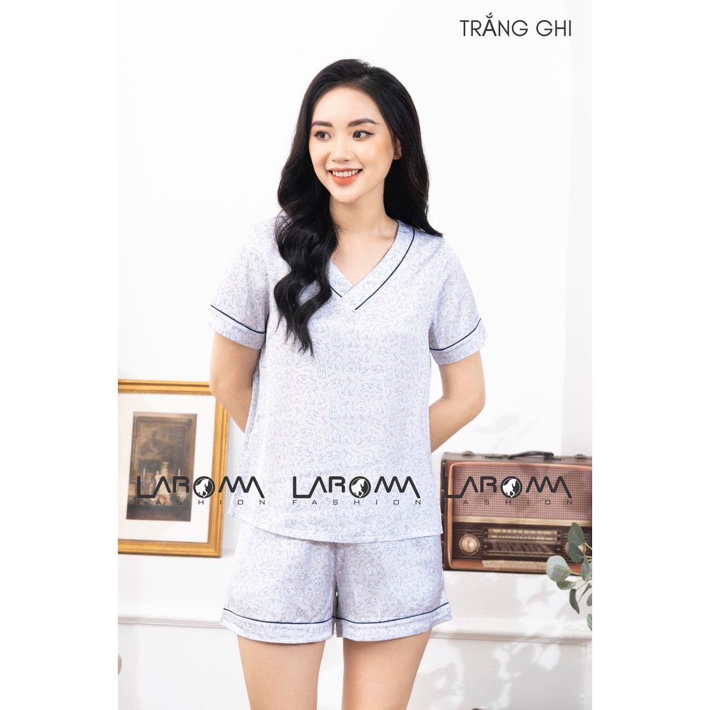 Bộ pijama họa tiết đùi nữ Laroma