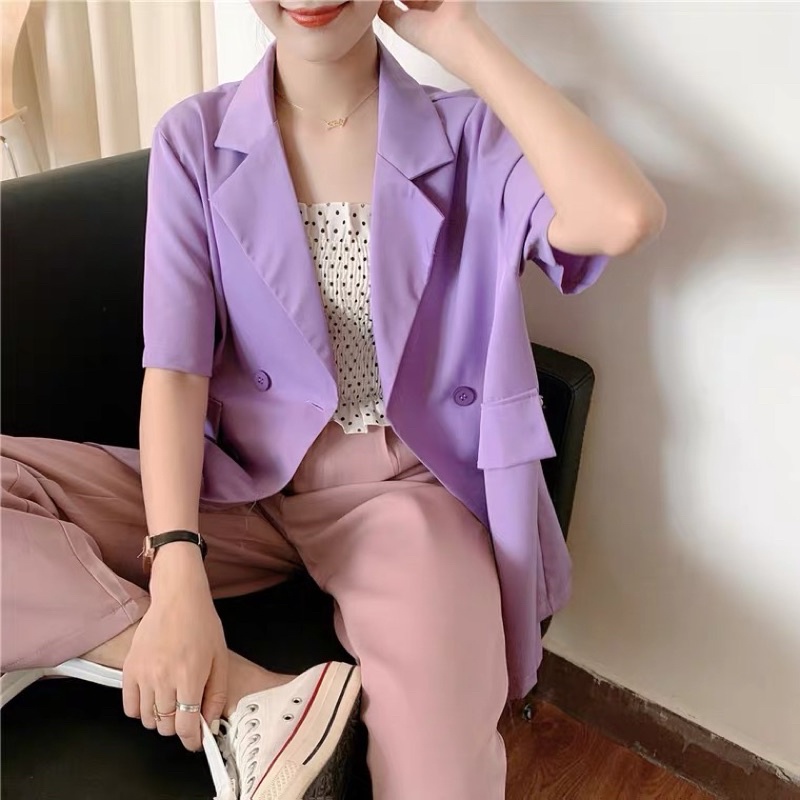 Áo blazer bigsize cộc tay mỏng ulzzang order