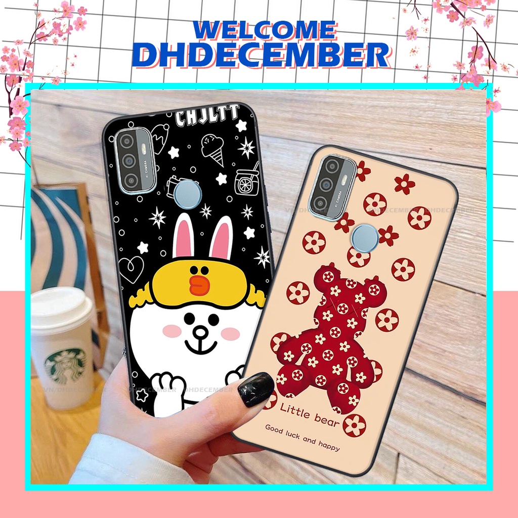 Ốp lưng Oppo A53 in hình gấu K@ws, gấu nâu, dor@emon RẺ- ĐẸP- BỀN