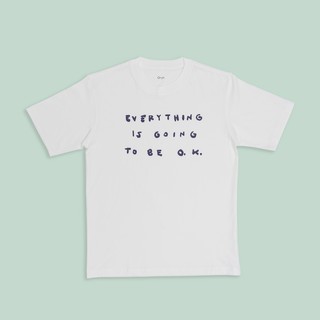 Áo thun 100% cotton trắng Slogan