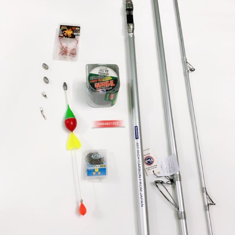Cần câu lục 3 khúc shimano surf lead dài 4m25 BXT khuyên pát fuji + tặng phụ kiện 6 món y hình cần tải cá 20kg