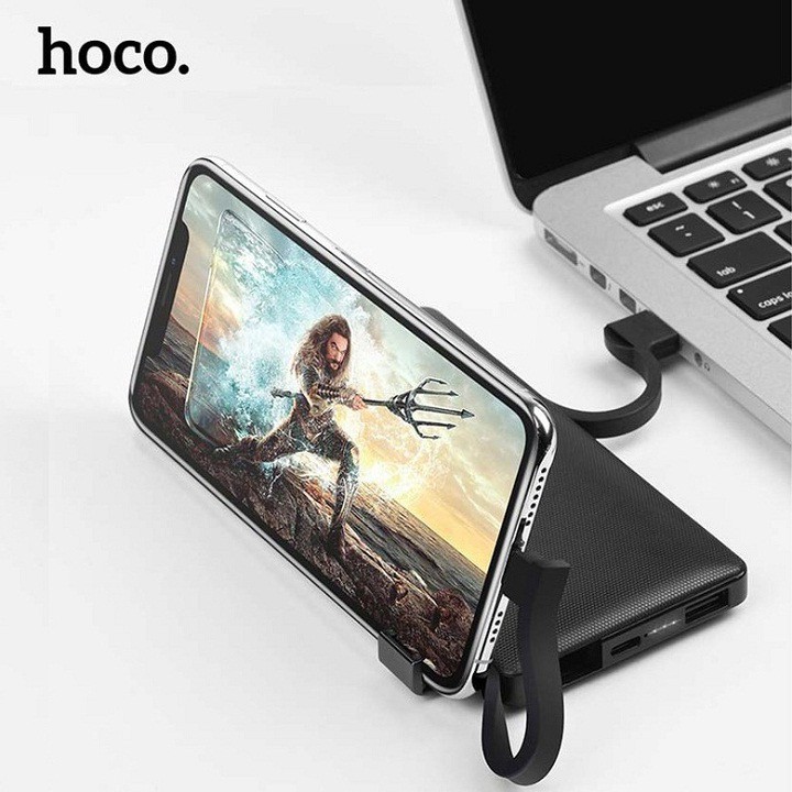 [ CHÍNH HÃNG ] PIN Sạc Dự Phòng HoCo J36 10000mAh Tích Hợp Cáp Sạc Lightning Và Giá Đỡ Điện Thoại  - 11 PRO MAX