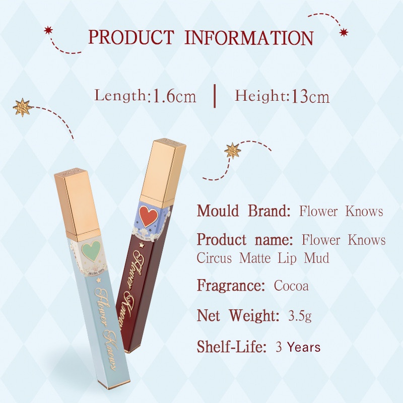 Flower Knows Circus Series Lipstick Matte Lip Mud 12 Colors 3.5g | BigBuy360 - bigbuy360.vn