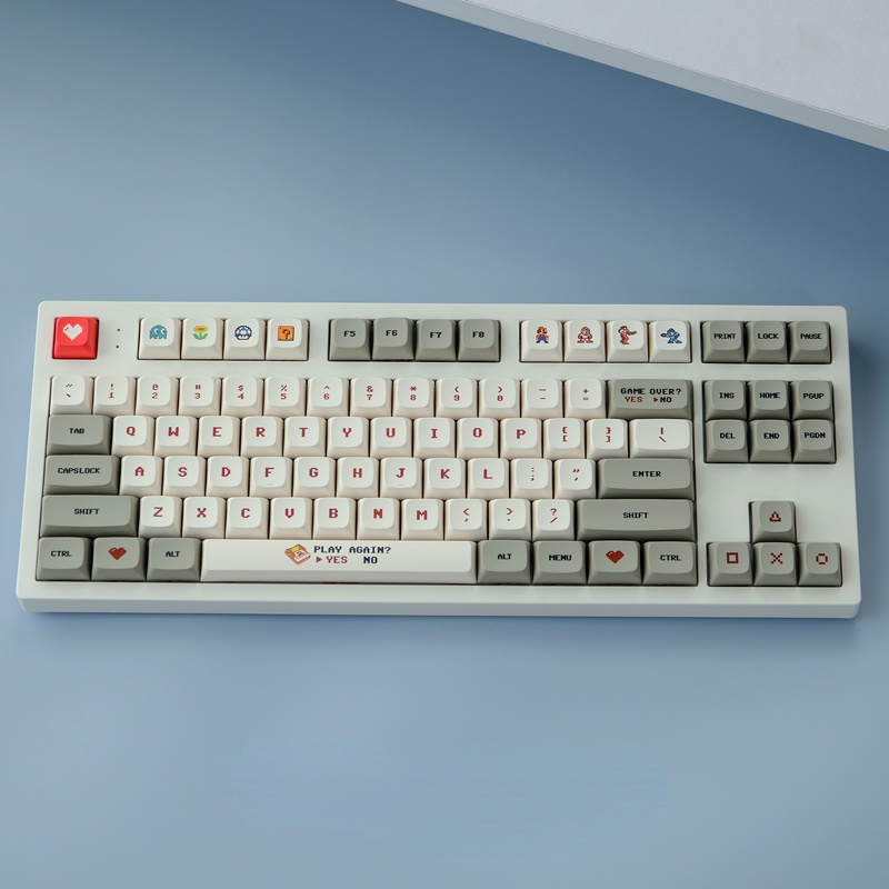 Gmk Bàn Phím Máy Tính 138 Phím PBT Màu Đỏ Và Trắng Cá Nhân Hóa GMK Cho Bàn Phím Cơ