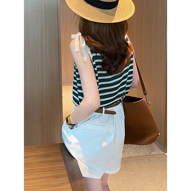 Áo Tank Top Sát Nách Hoạ Tiết Kẻ Sọc Phong Cách Hàn Quốc