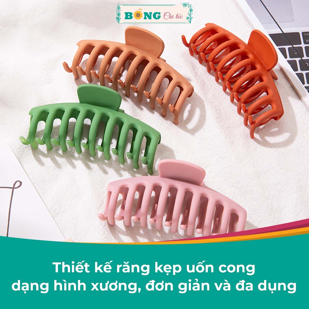 Kẹp càng cua phong cách Hàn Quốc chất liệu nhựa hình xương kích thước lớn nhiều màu sắc KN40 - kẹp tóc BÔNG Cài Tóc