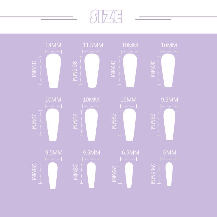 (Mới) Set 24 Móng Tay Giả Trang Trí Màu Cầu Vồng