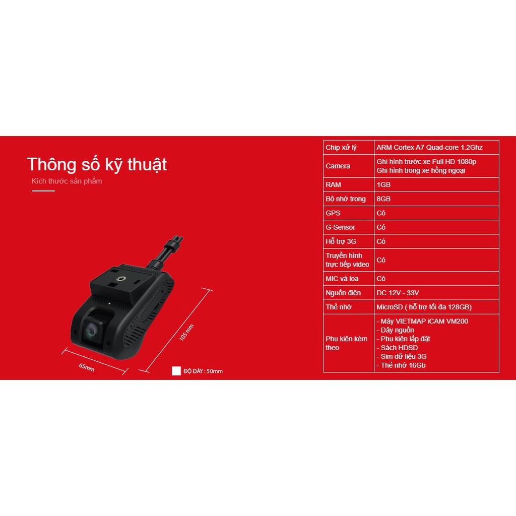 CAMERA HÀNH TRÌNH VIETMAP VM200 QUAN SÁT TỪ XA 4G ICAM KÈM THẺ NHỚ  - Chính hãng | WebRaoVat - webraovat.net.vn