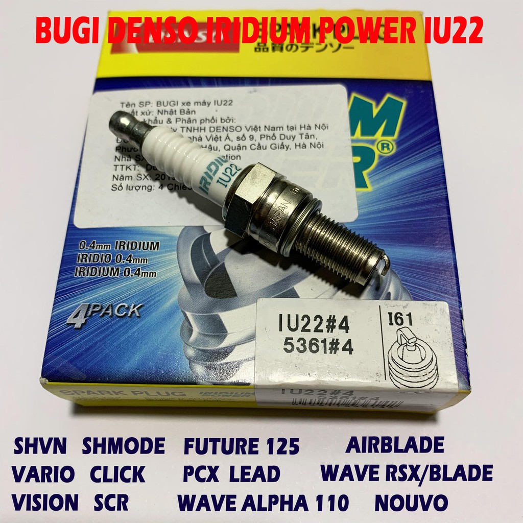 BUGI DENSO IRIDIUM POWER IU22 - CHÂN DÀI