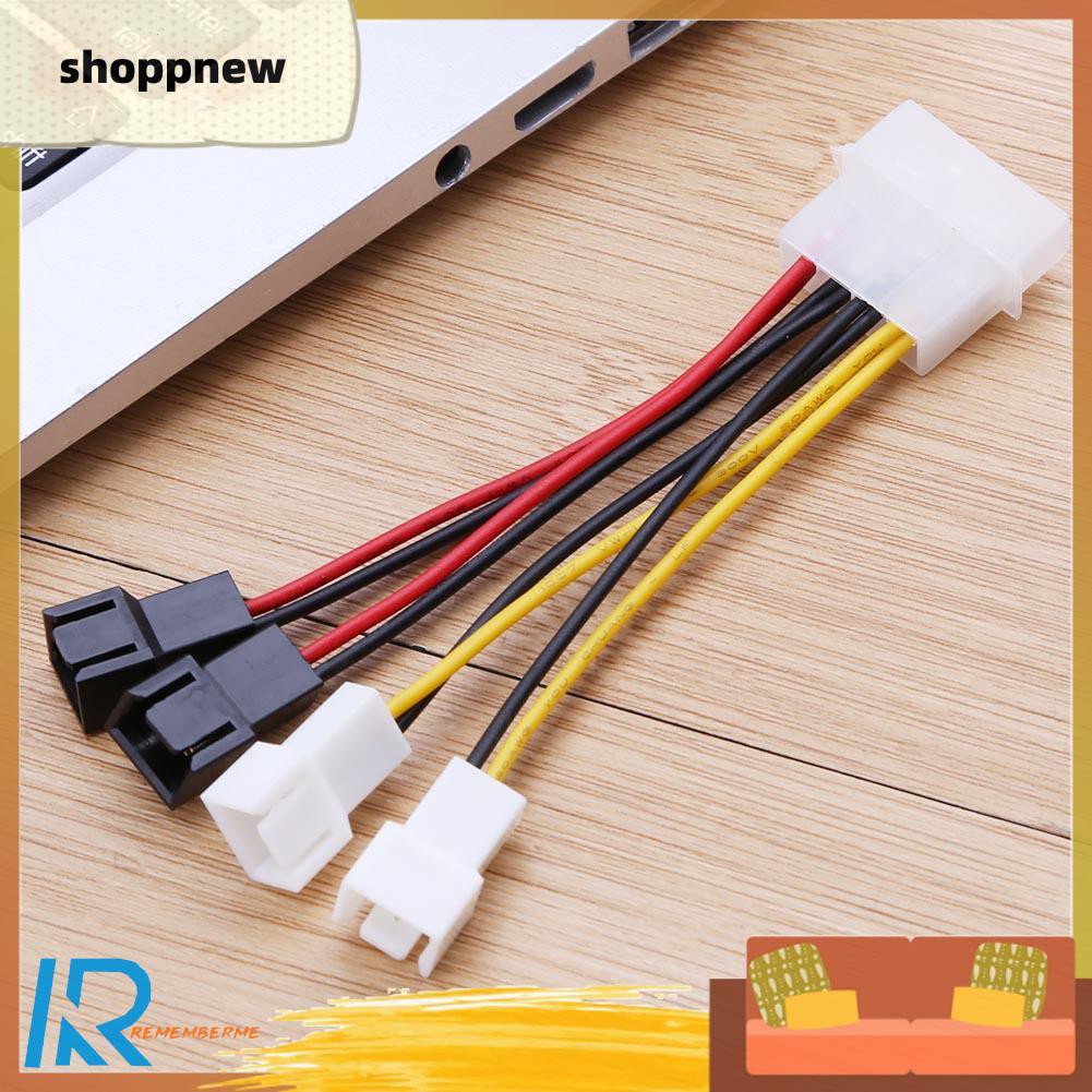 Bộ 2 Dây Cáp Chuyển Đổi Nguồn Điện 4-pin Molex Sang 3-pin 12vx2 / 5vx2