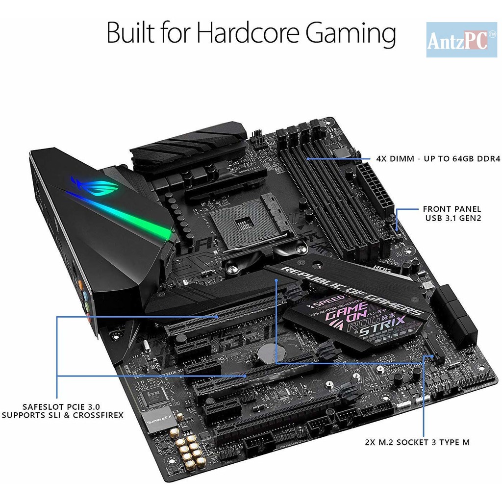 Bo mạch chủ ASUS ROG STRIX X470-F GAMING [Hàng nhập khẩu]