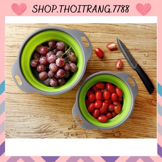 Bộ 2 rổ silicon gấp gọn thông minh cao cấp 88106 shop thời trang 7788