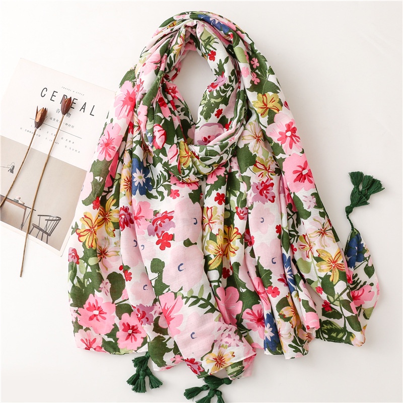 Khăn Choàng Cotton Linen Mềm Mại Thời Trang