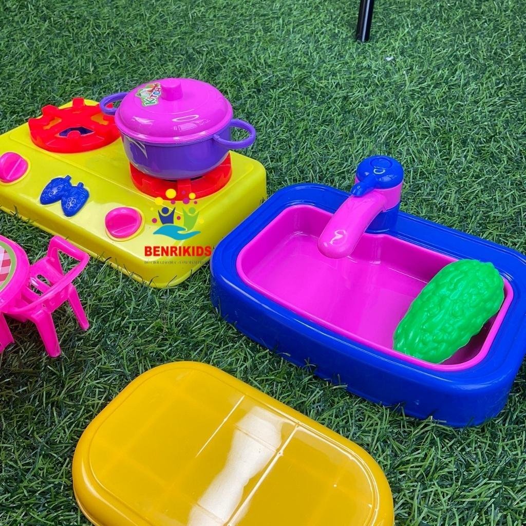 Đồ Chơi Nấu Ăn Mô Phỏng Nhà Bếp Chân Thực Nhiều Chi Tiết Đồ Chơi An Toàn Cho Bé Benrikids