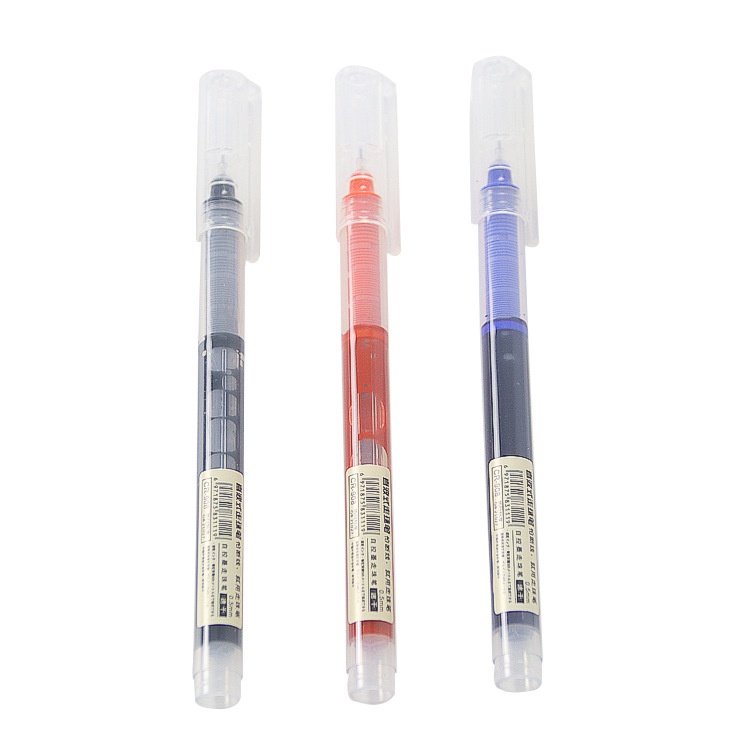Set 3 Bút Mực Gel Ngòi 0.5mm Màu Đen / Xanh Dương Siêu Mượt Nhanh Khô