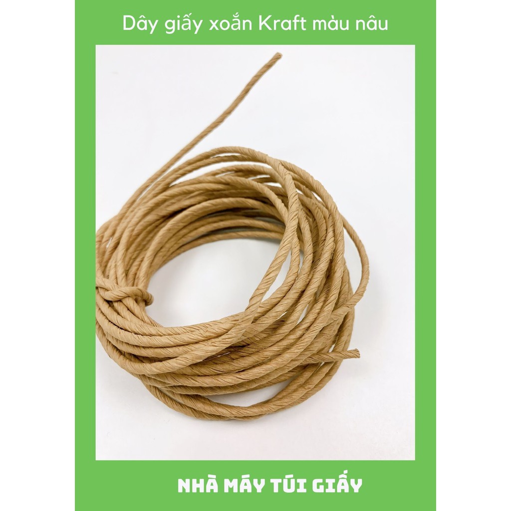 Dây xoắn màu nâu Vintage dài 30m | BigBuy360 - bigbuy360.vn