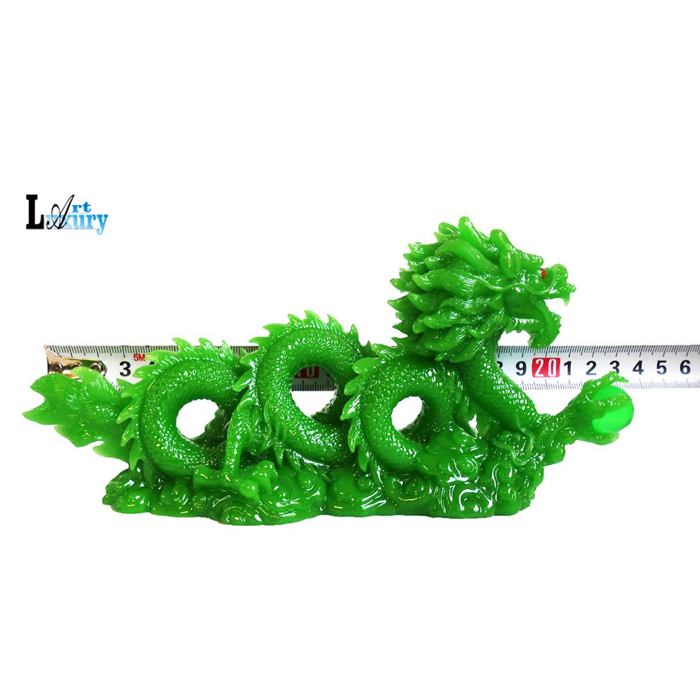 Tượng Rồng xanh ngọc 24cm để bàn cao cấp, Tượng Rồng phong thủy mang may mắn thành công TPTR1005 - Luxury Art | BigBuy360 - bigbuy360.vn