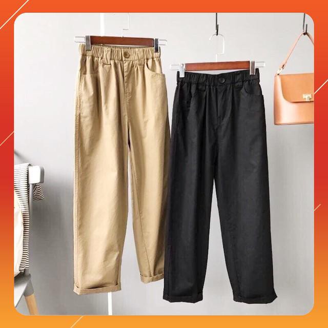 QUẦN KAKI CẠP CÚC BASIC PANTS ĐEN BE UNISEX