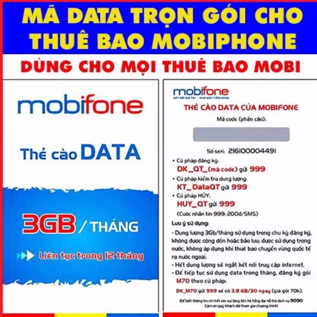 SIM THẺ DATA 4G MOBIFONE TỐC ĐỘ CAO DÙNG CẢ NĂM