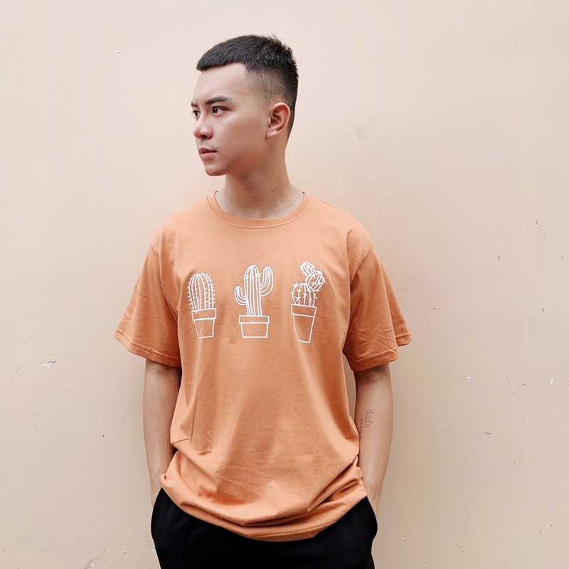 Áo Thun Nam Nữ Unisex Form Rộng Màu Nâu Xương Rồng  Mr Smile 99 Shop