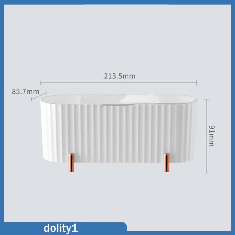 1 Giá Đỡ Bông Tẩy Trang Kèm Nắp Đậy Tiện Dụng Cho Bàn Làm Việc