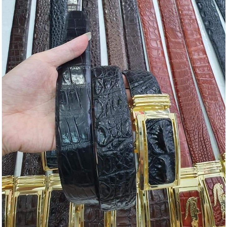 [DÂY LIỀN &amp; DÂY NỐI] Thắt Lưng Cá Sấu Dây Liền Sợi Hoặc Dây Nối Da Cá Sấu Thật 100% (BH 12 THÁNG)