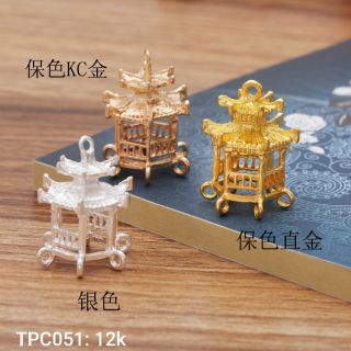 M06.Lầu đúc 6 góc trang trí nguyên liệu làm trang sức handmade, trâm cổ trang, cosplay