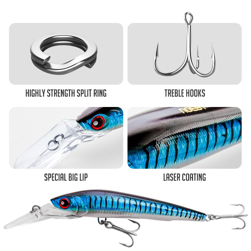 Mồi Giả Câu Cá 14cm/50g 18cm/98g NBL9093