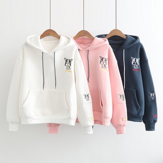 Áo Khoác Nỉ Hoodie Thời Trang Nữ Hình Cún Cute (Nhiều Màu) Giá Rẻ Sập Sàn