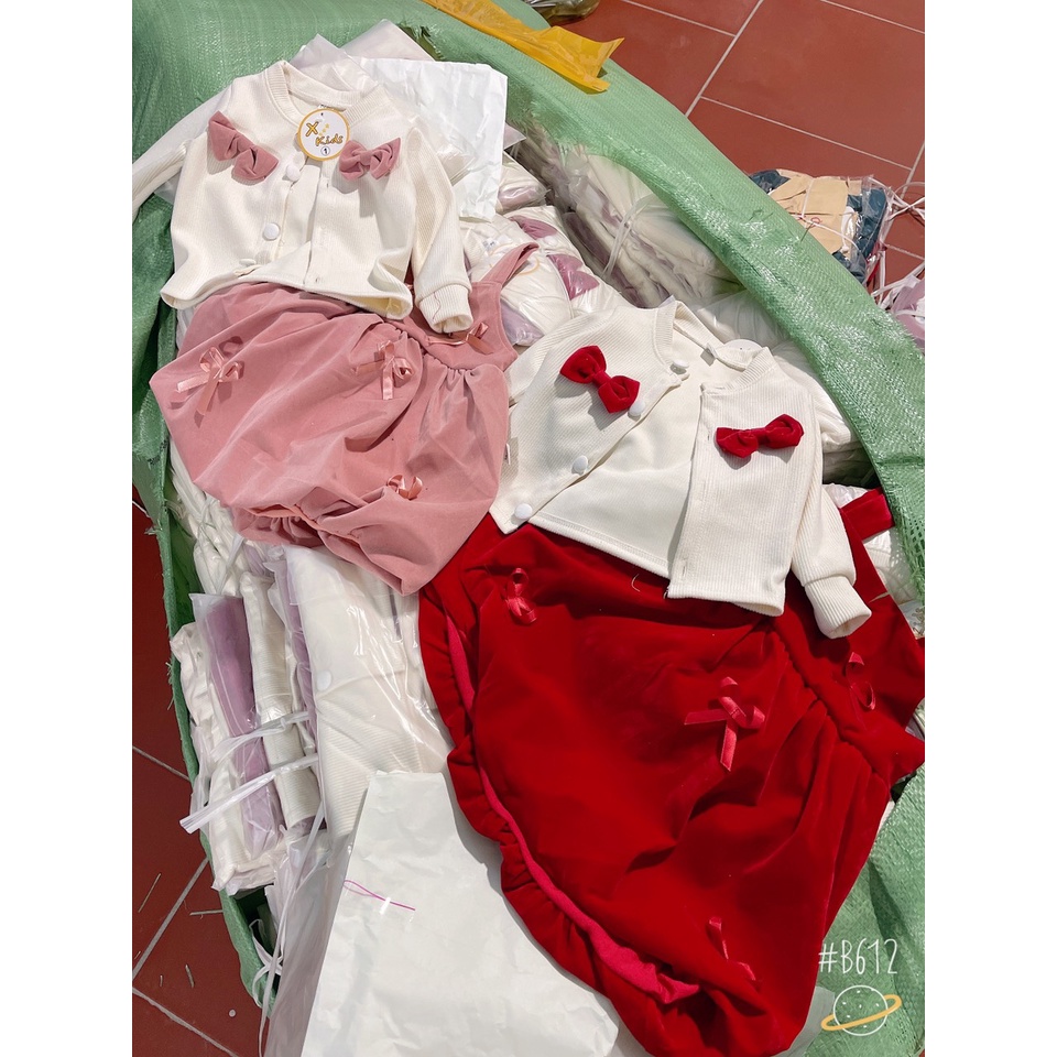 Set váy nơ xinh X-kid điệu đà bé gái