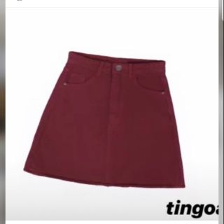 Chân váy trappie skirt đỏ đô Tingoan