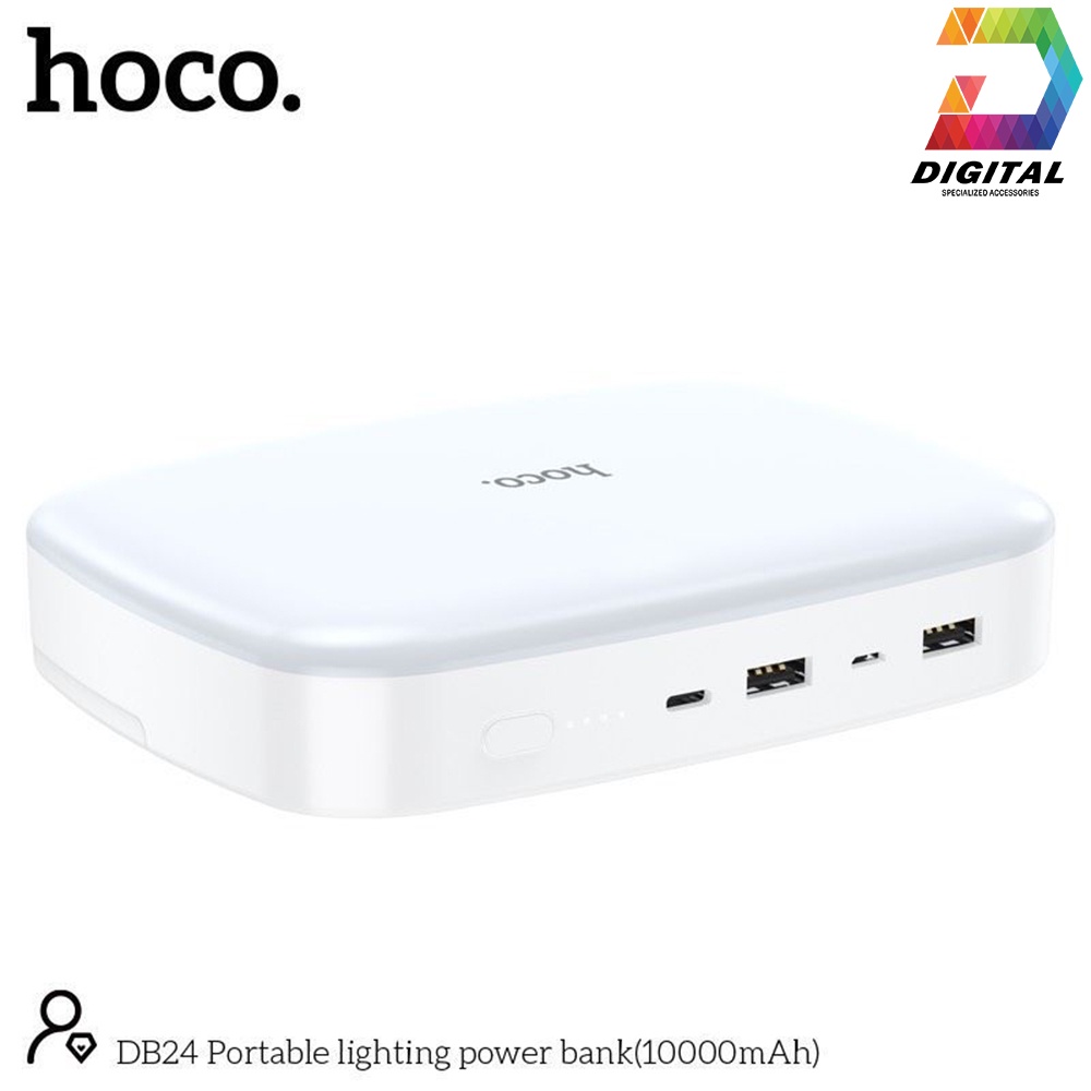 Pin Sạc Dự Phòng Đa Năng Hoco DB24 10000mAh Chính Hãng Tích Hợp Đèn Sáng 18h Liên Tục