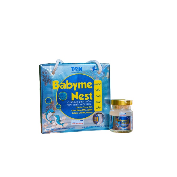 Nước Yến Sào Cao Cấp BaByme Nest - Nước Yến Dành Cho Trẻ từ 1 tuổi Hộp 6 lọ x 70ml