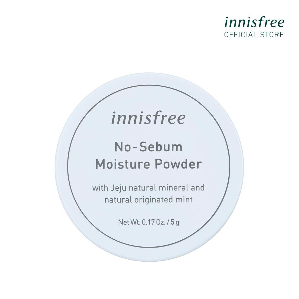 [Mã COSIF03 giảm 10% đơn 400K] Phấn phủ kiềm dầu &amp; dưỡng ẩm dạng bột innisfree No Sebum Moisture Powder 5g